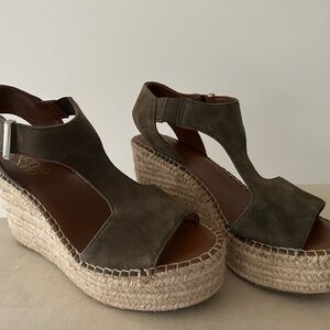 Franco Sarto olive wedge